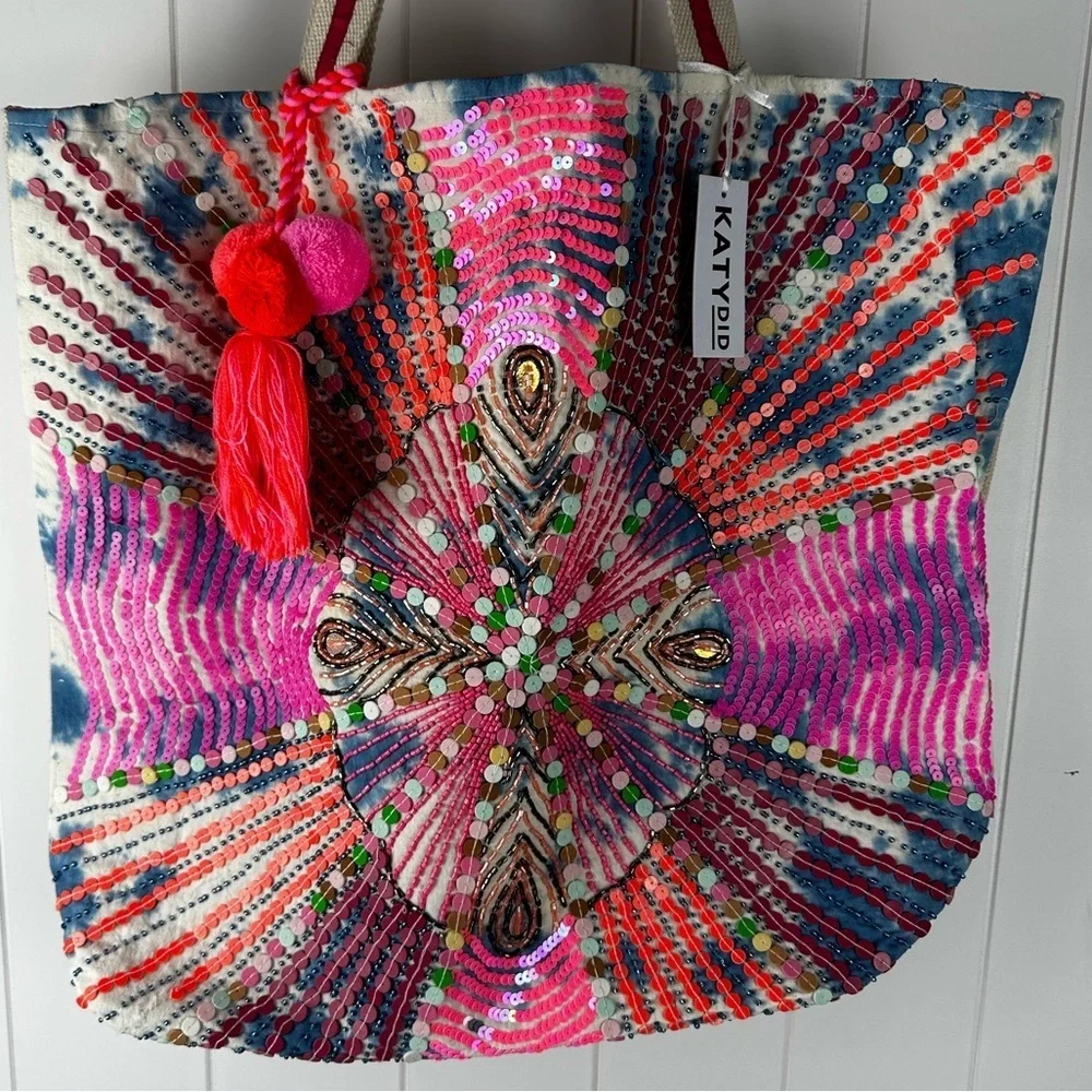 Katydid Women's White Tote Beach Bag New